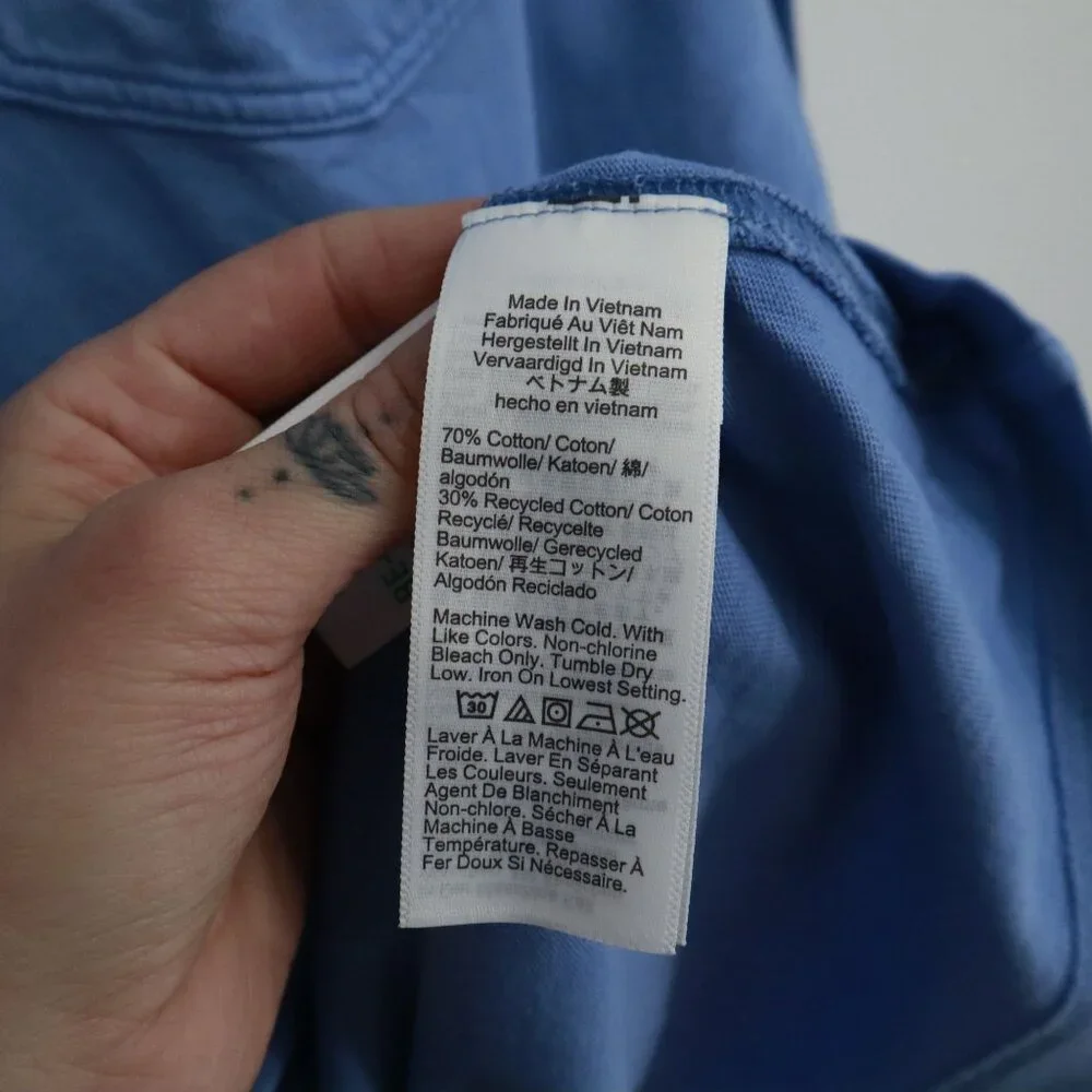 J. Crew Vintage-Wash Tee‎ Mens M Blue Classic Timeless Basic Everyday Casual NWD